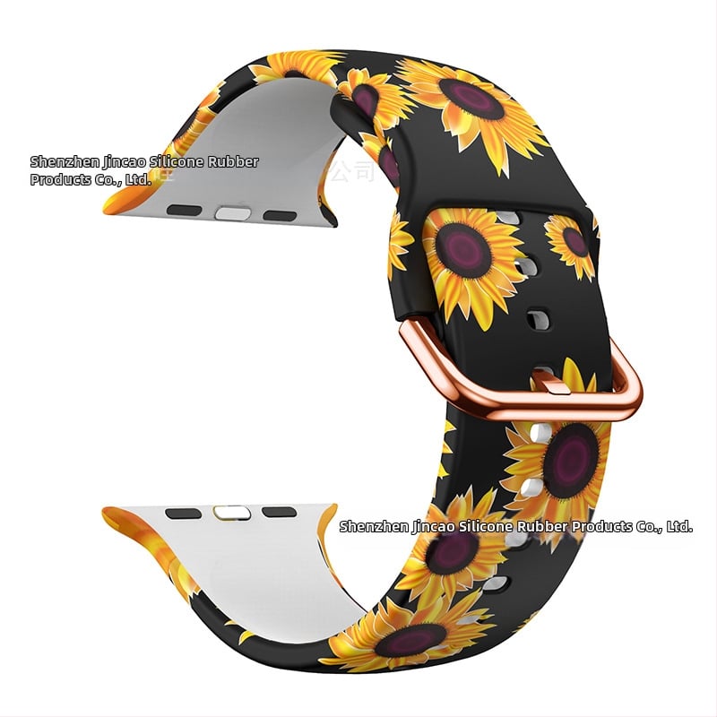 Силиконова каишка за Apple Watch — съвместима с Apple Watch, материал силикон, закопчаване с пин, тегло около 20 г, пусната през 2019 г.