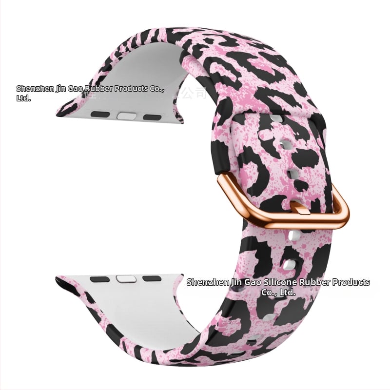 Силиконова каишка за Apple Watch — съвместима с Apple Watch, материал силикон, закопчаване с пин, тегло около 20 г, пусната през 2019 г.