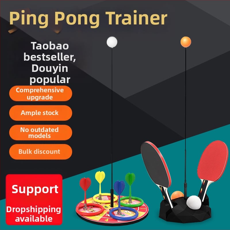 Galda tenisa trenieris ar elastīgu vārpstu – atsevišķs bērnu treniņu ierīce, PVC, Amex