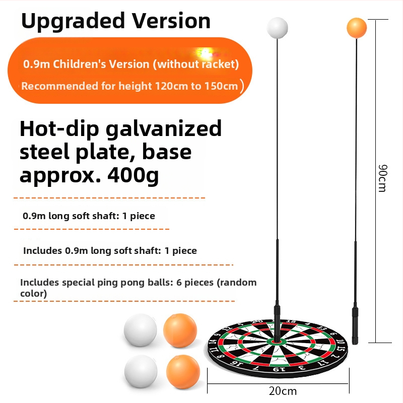 Galda tenisa trenieris ar elastīgu vārpstu – atsevišķs bērnu treniņu ierīce, PVC, Amex