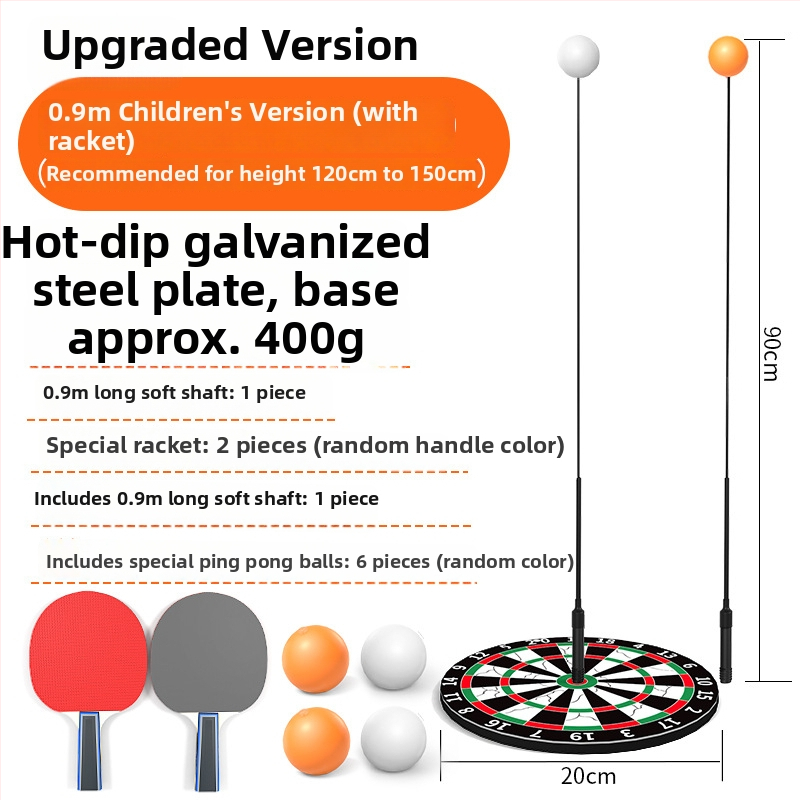 Galda tenisa trenieris ar elastīgu vārpstu – atsevišķs bērnu treniņu ierīce, PVC, Amex