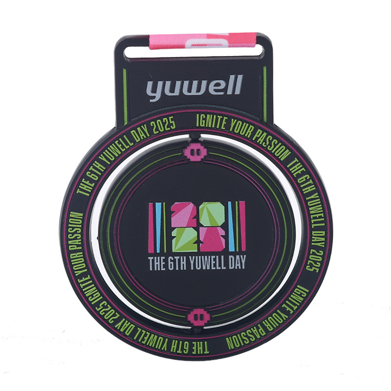 Medaļa – cinka sakausējums, personalizējama ar logotipa drukāšanu, zeltītais pārklājums