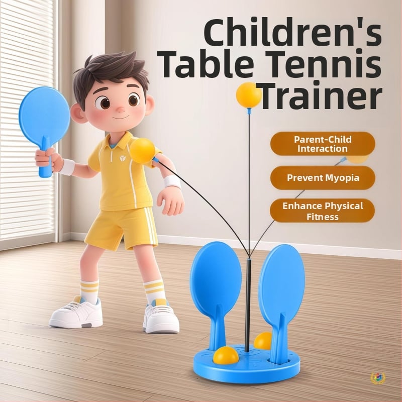 Stalo teniso treniruoklis — fiksuotas, nekreipiasi, savarankiškam treniravimui su atsispindėjimu namų naudojimui, Medžiaga PP