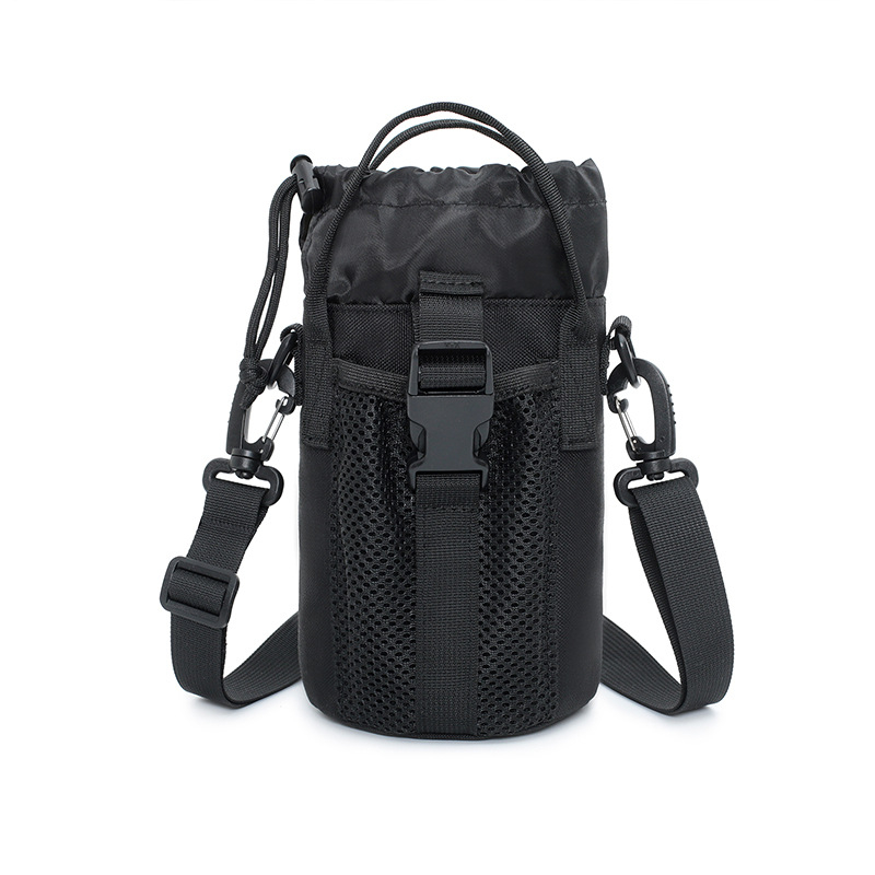 Vandens butelių laikiklis su kryžiniu dirželiu, lauko naudojimui, 1,5 L talpa, audinys, modernus minimalistinis stilius, galimybė pritaikyti