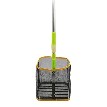 Stolnotenis bumbu savācējs, teleskopisks, regulējams leņķis, alumīnija sakausējums, tīklveida grozs