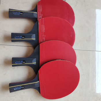 Rachetă de tenis de masă – lamă din fibră de carbon, gumă lipită, lovire directă, pentru începători cu elasticitate înaltă