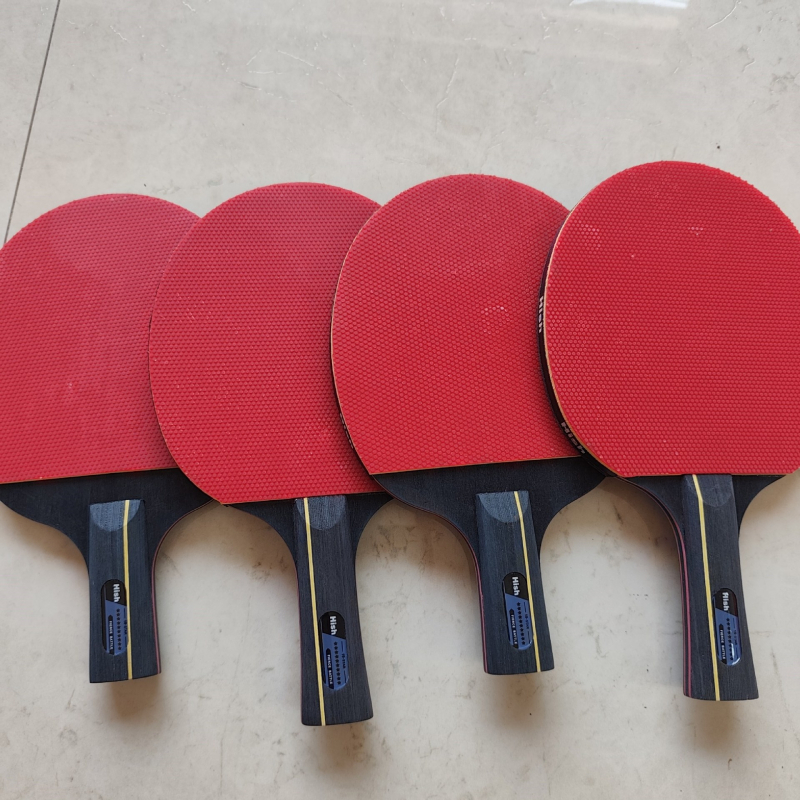 Rachetă de tenis de masă – lamă din fibră de carbon, gumă lipită, lovire directă, pentru începători cu elasticitate înaltă