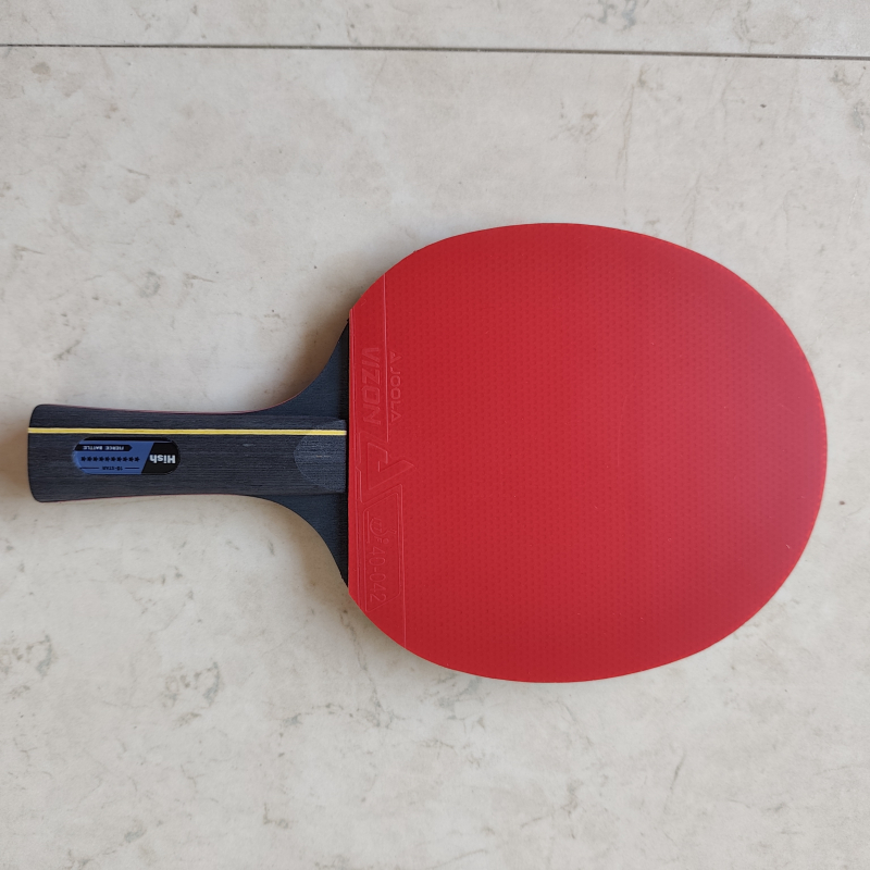 Rachetă de tenis de masă – lamă din fibră de carbon, gumă lipită, lovire directă, pentru începători cu elasticitate înaltă