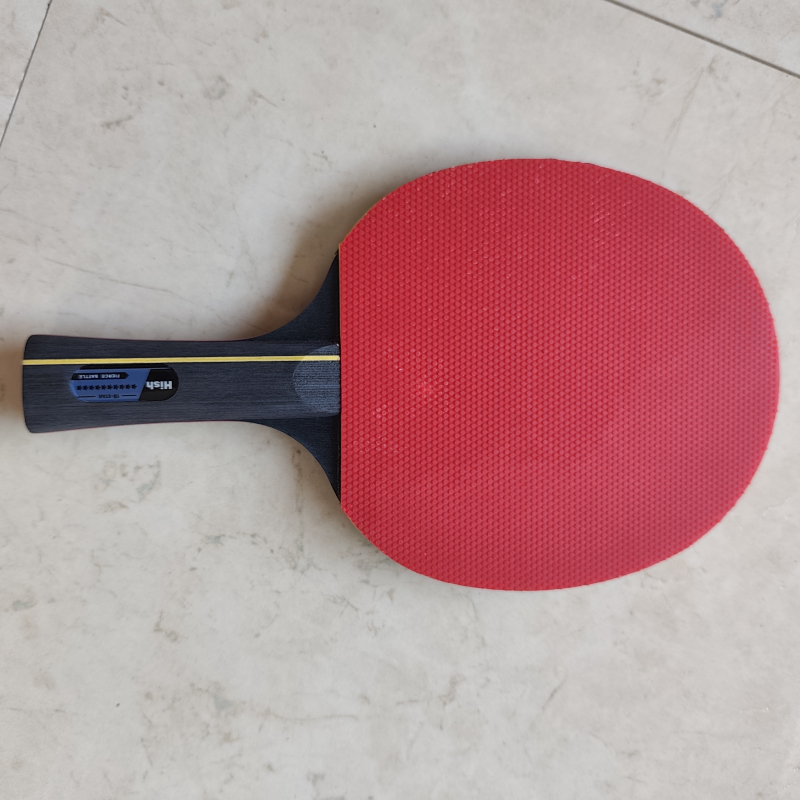 Rachetă de tenis de masă – lamă din fibră de carbon, gumă lipită, lovire directă, pentru începători cu elasticitate înaltă