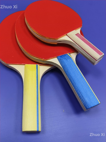 Rachetă de tenis de masă, Marcă 11, bază din fibră de carbon, gumă cu adeziv pozitiv, lovitură directă