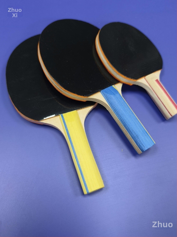 Rachetă de tenis de masă, Marcă 11, bază din fibră de carbon, gumă cu adeziv pozitiv, lovitură directă