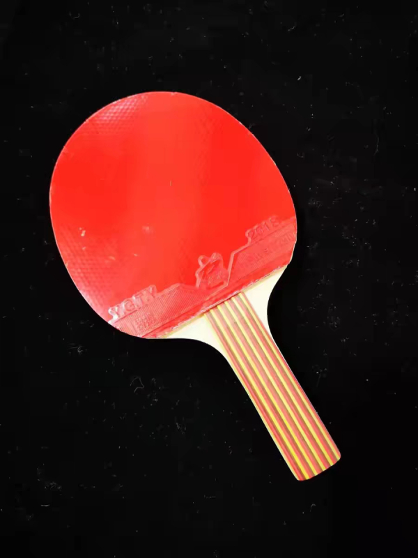 Rachetă de tenis de masă, Marcă 11, bază din fibră de carbon, gumă cu adeziv pozitiv, lovitură directă