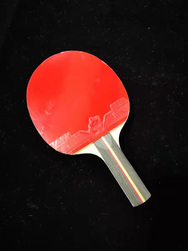 Rachetă de tenis de masă, Marcă 11, bază din fibră de carbon, gumă cu adeziv pozitiv, lovitură directă