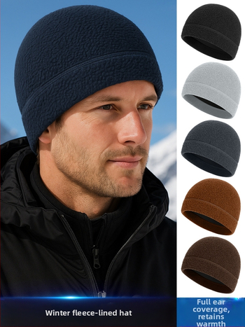 Zimska vjetroodbojna kapa za biciklizam s teddy velura, korejska verzija, mogućnost ispisa logotipa