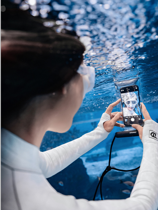 Ārējā ūdensizturīgā telefona soma ar skārienekrāna aizsardzību, ABS/TPU, 7.2 L tilpums, logotipa pielāgošana