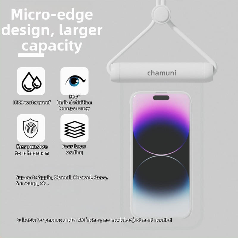 Ārējā ūdensizturīgā telefona soma ar skārienekrāna aizsardzību, ABS/TPU, 7.2 L tilpums, logotipa pielāgošana