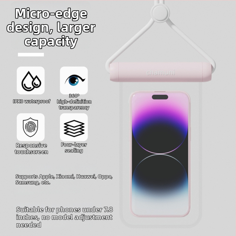 Ārējā ūdensizturīgā telefona soma ar skārienekrāna aizsardzību, ABS/TPU, 7.2 L tilpums, logotipa pielāgošana