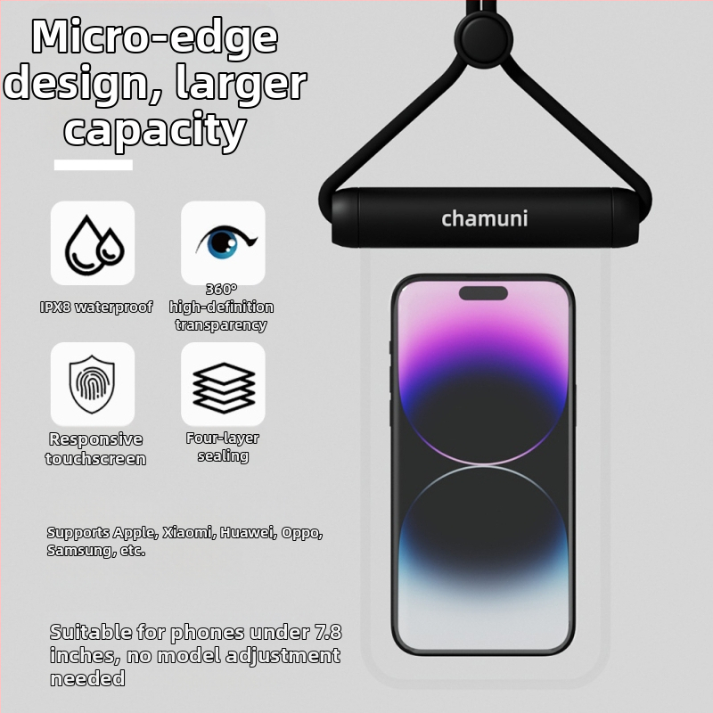 Ārējā ūdensizturīgā telefona soma ar skārienekrāna aizsardzību, ABS/TPU, 7.2 L tilpums, logotipa pielāgošana