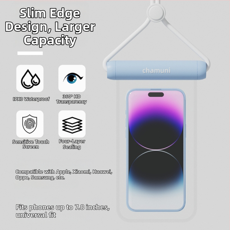 Ārējā ūdensizturīgā telefona soma ar skārienekrāna aizsardzību, ABS/TPU, 7.2 L tilpums, logotipa pielāgošana