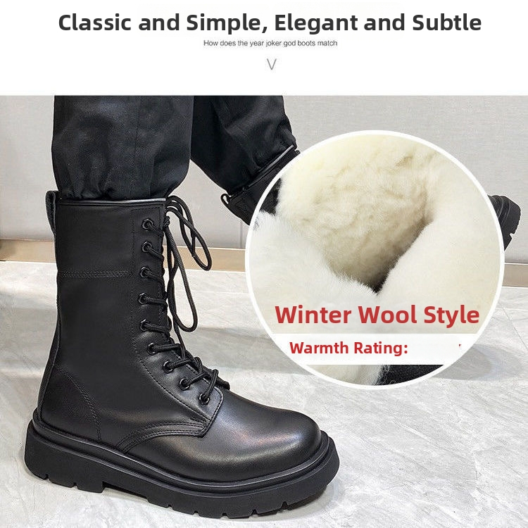 Ādas kalnu pārgājienu zābaki ar rāvējslēdzēju, augsti vīriešu zābaki, ūdensizturīgi