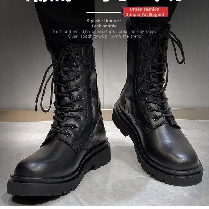 Ādas kalnu pārgājienu zābaki ar rāvējslēdzēju, augsti vīriešu zābaki, ūdensizturīgi