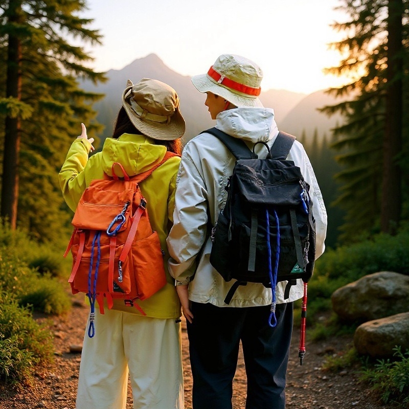 Unisex planinarski ruksak – ultra lagani najlonski ruksak za aktivnosti na otvorenom, velika zapremina, zakrivljene naramenice, podstava od poliestera, stil opuštenog putovanja, zimsko izdanje 2025