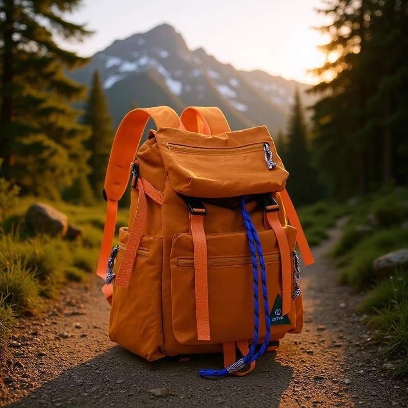 Unisex planinarski ruksak – ultra lagani najlonski ruksak za aktivnosti na otvorenom, velika zapremina, zakrivljene naramenice, podstava od poliestera, stil opuštenog putovanja, zimsko izdanje 2025