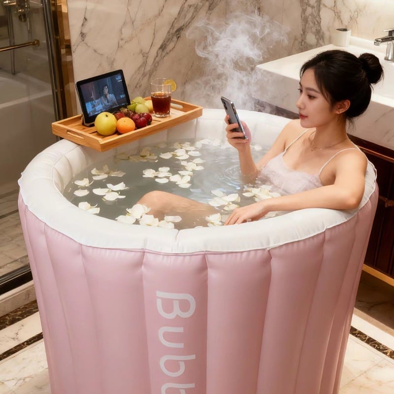 Φουσκωτή αναδιπλούμενη λεκάνη μπάνιου, PVC, μονωμένη, για ενήλικες