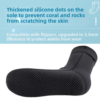 Șosete de scufundare OBEESI, neopren 3/5 mm, antiderapante, pentru mers prin apă și surfing (adulți)