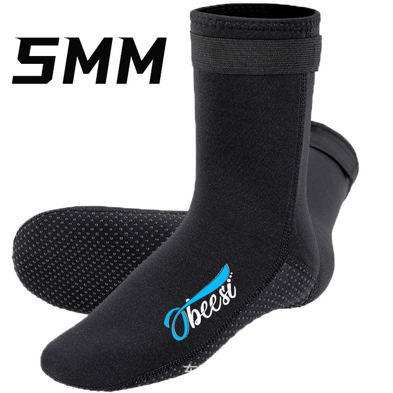 Șosete de scufundare OBEESI, neopren 3/5 mm, antiderapante, pentru mers prin apă și surfing (adulți)