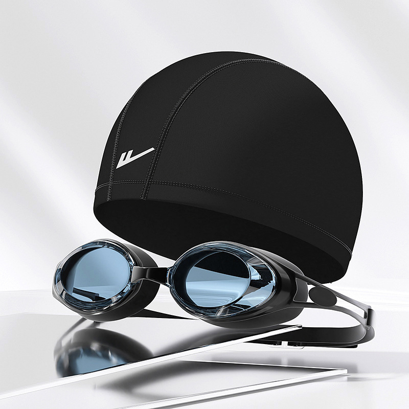 Σετ γυαλιών κολύμβησης για ενήλικες με σκούφο, HD anti-fog, αδιάβροχα, PC φακοί