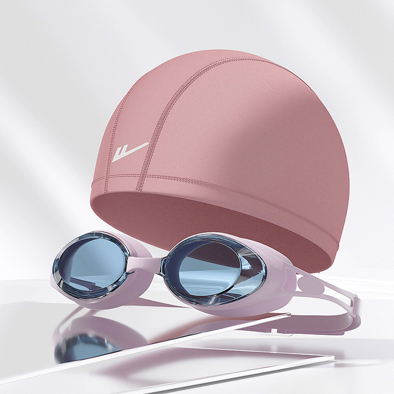 Σετ γυαλιών κολύμβησης για ενήλικες με σκούφο, HD anti-fog, αδιάβροχα, PC φακοί