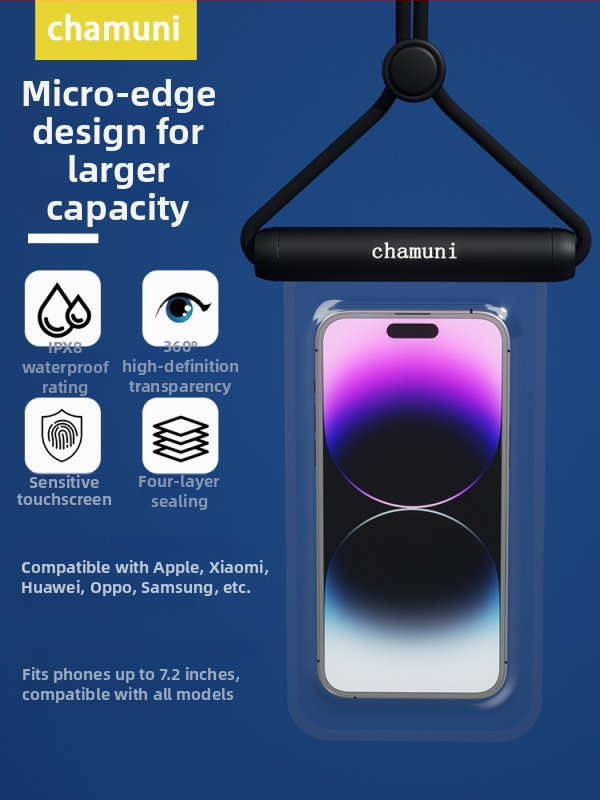 Ūdensdroša tālruņa soma ar skārienjūtīgu ekrānu, plūstoša TPU, viena ierīces ietilpība, pielāgots logotips – āra nodarbībām