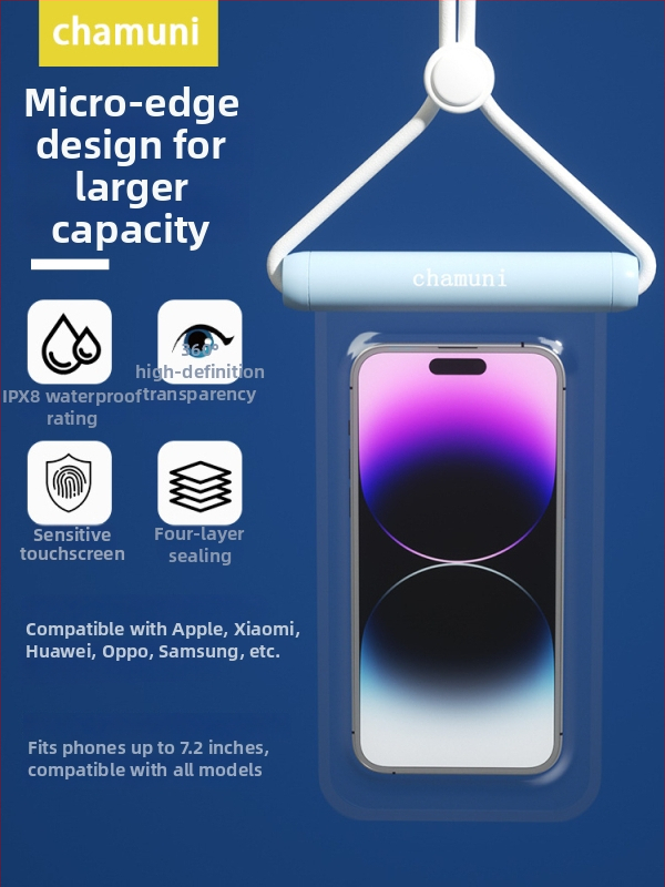 Ūdensdroša tālruņa soma ar skārienjūtīgu ekrānu, plūstoša TPU, viena ierīces ietilpība, pielāgots logotips – āra nodarbībām