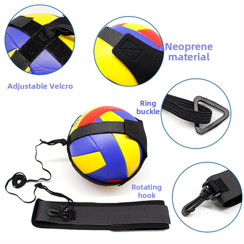 Volejbola trenēšanas josta spike treniņiem un bumbu atsitienam – neilons, mašīnas šuvums, logotipa druka ir pieejama, piemērots kājām volejbolam