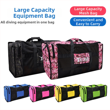 Sukeldumisvarustuse kott suure mahuga võrgust sektsioonidega, kaasaskantav käepidemevaga