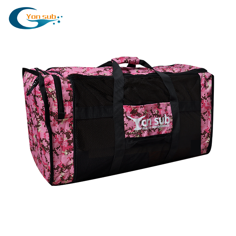 Sukeldumisvarustuse kott suure mahuga võrgust sektsioonidega, kaasaskantav käepidemevaga