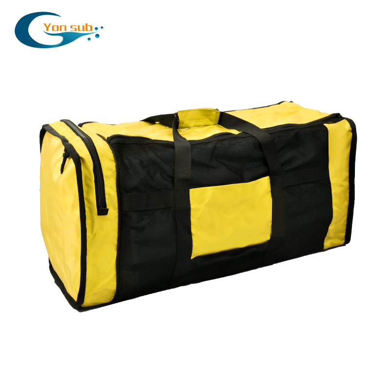 Sukeldumisvarustuse kott suure mahuga võrgust sektsioonidega, kaasaskantav käepidemevaga