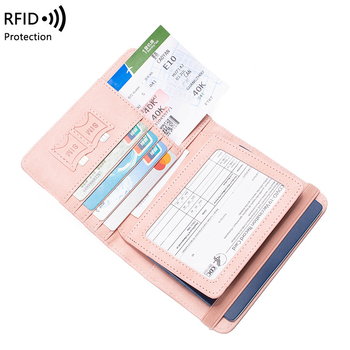 Držač putovnice od PU kože, model T1689, proširiv, podstava od poliestera