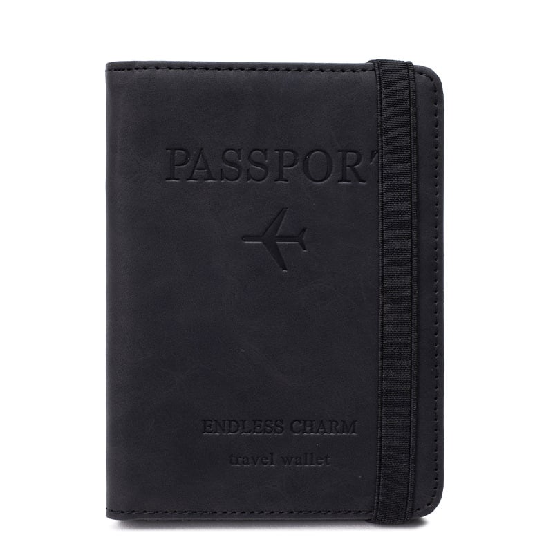 Držač putovnice od PU kože, model T1689, proširiv, podstava od poliestera