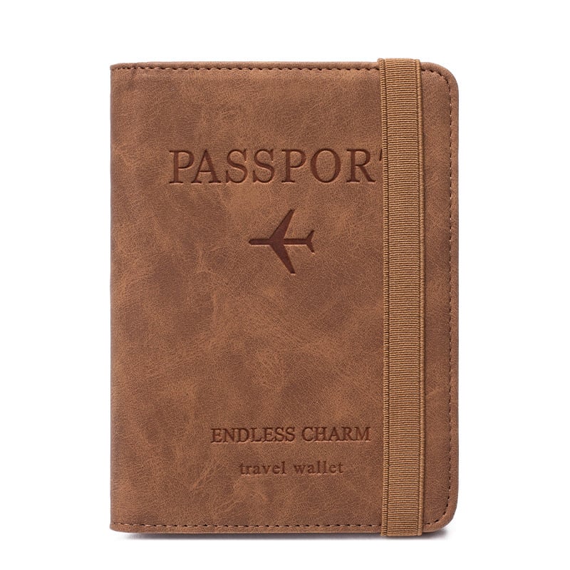 Držač putovnice od PU kože, model T1689, proširiv, podstava od poliestera