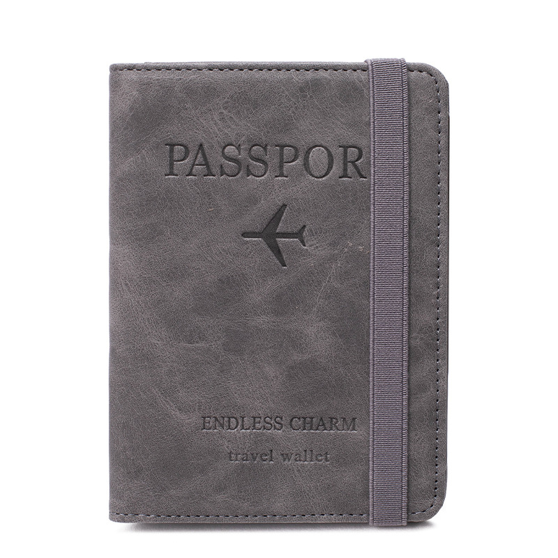 Držač putovnice od PU kože, model T1689, proširiv, podstava od poliestera