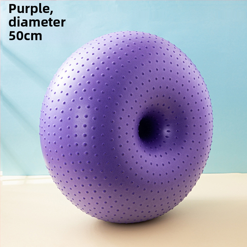 Minge de yoga în formă de gogoașă – anti-explozie, pentru sarcină și postpartum, antrenament de nucleu și echilibru – PVC, 900 g, gonflabil