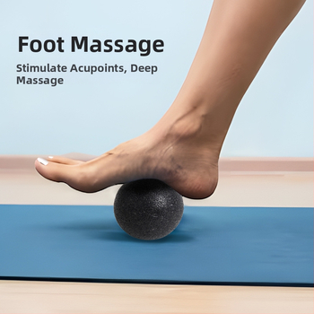 Set de mingi de yoga pentru masaj, cu material EPP, ușor, 70 g, nu se poate umfla, include minge mică, minge în formă de arahide și stâlp mini, pentru masaj la umeri, gât, fascia spatelui și tălpi.