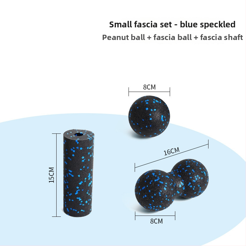 Set de mingi de yoga pentru masaj, cu material EPP, ușor, 70 g, nu se poate umfla, include minge mică, minge în formă de arahide și stâlp mini, pentru masaj la umeri, gât, fascia spatelui și tălpi.