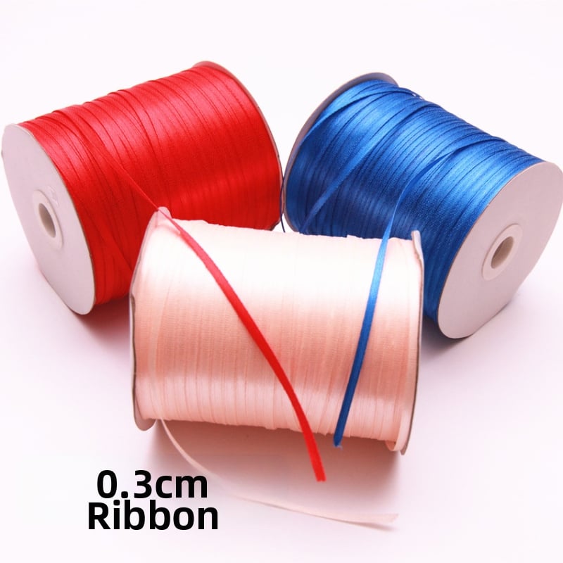 Poliesterio satino juostelė vestuvėms, dovanų įvyniojimui, gėlių įvyniojimui ir namų dekorui – aukšta kokybė