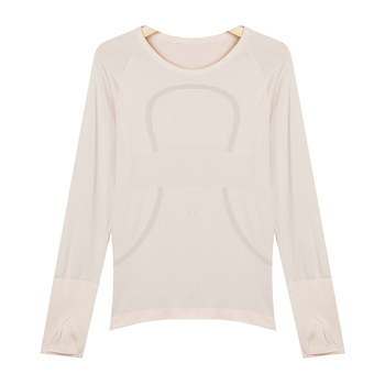 Ženski joga top s dugim rukavima, najlon-Lycra mješavina (80/20), mali cvjetni uzorak, Lycra podstava