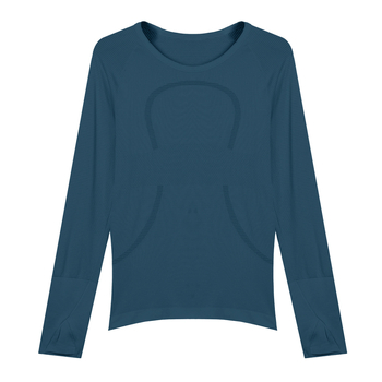 Ženski joga top s dugim rukavima, najlon-Lycra mješavina (80/20), mali cvjetni uzorak, Lycra podstava