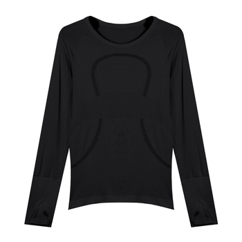 Ženski joga top s dugim rukavima, najlon-Lycra mješavina (80/20), mali cvjetni uzorak, Lycra podstava