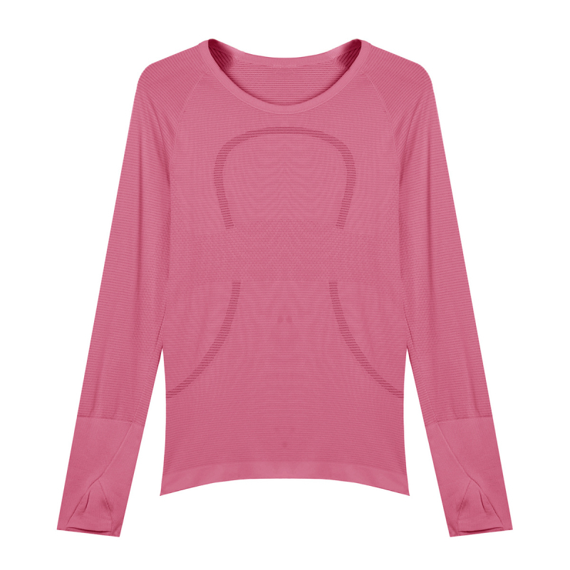 Ženski joga top s dugim rukavima, najlon-Lycra mješavina (80/20), mali cvjetni uzorak, Lycra podstava